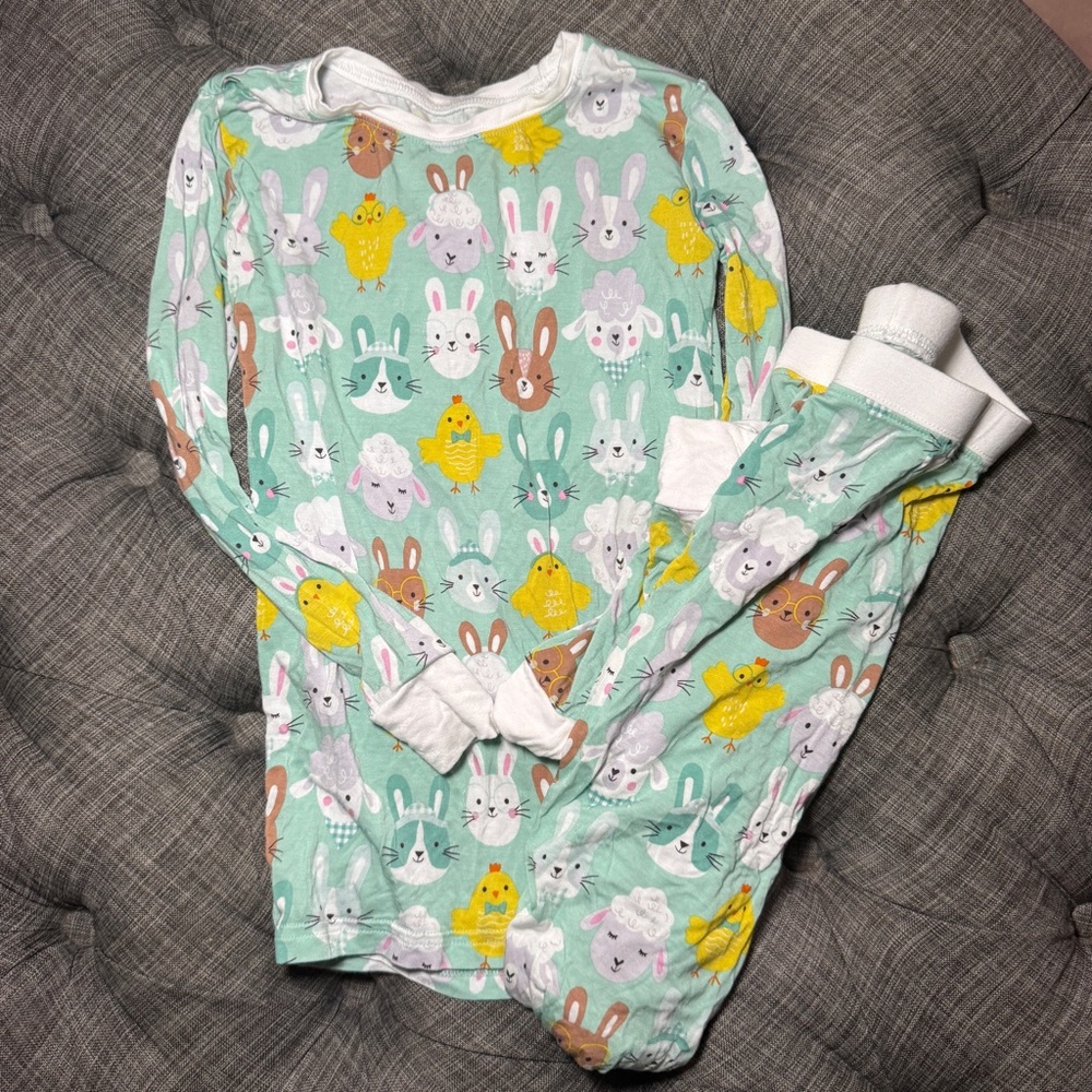 Little Sleepies Mint Animal Print Pajama Set